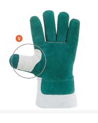 Guante URO FLAMA soldador serraje prot. pulgar índice 16MFCK T-9