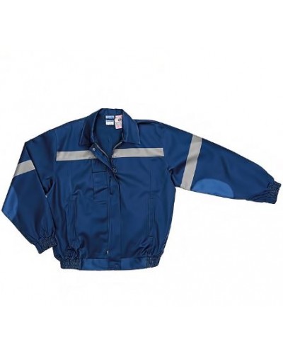 Cazadora ignífuga azul con banda reflectante T-56 CPAZMRF